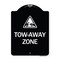 Signmission Tow-Away Zone with Graphic Heavy-Gauge Aluminum Architectural Sign, 24" x 18", BW-1824-24411 A-DES-BW-1824-24411 - alternate 1